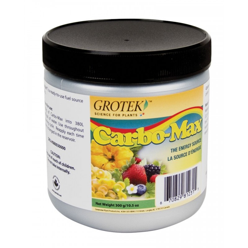 Fertilizante Energizante De Floración Grotek Carbo-Max 700g - Fuente De Azúcares Para Plantas