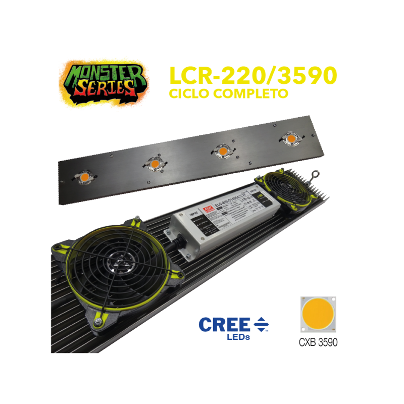 LUMINARIA LED CREE LCR-3590 220W LUMILIGHT CICLO COMPLETO