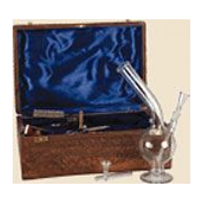BONG CRISTAL 28CM CON CAJA MADERA LABRADA