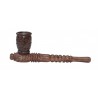 PIPA DE MADERA DE PALO DE ROSA GRABADA 12,7CM CON TIRO BARRIL