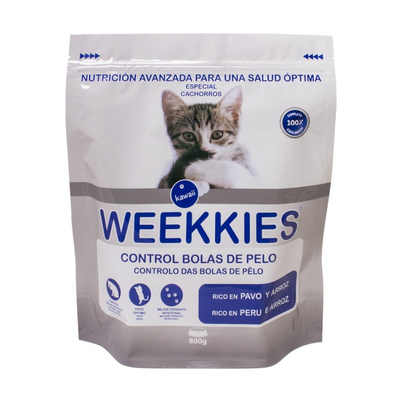 BOLSA HERMÉTICA DE OCULTACIÓN WEEKKIES COMIDA DE GATOS 800GR