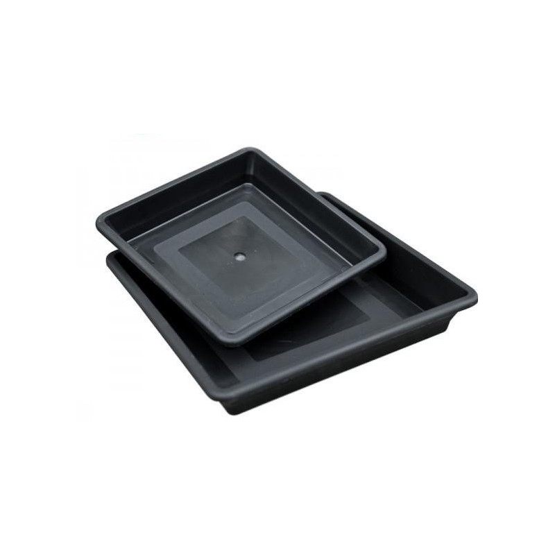PLATO CUADRADO NEGRO 13/15/18 CM